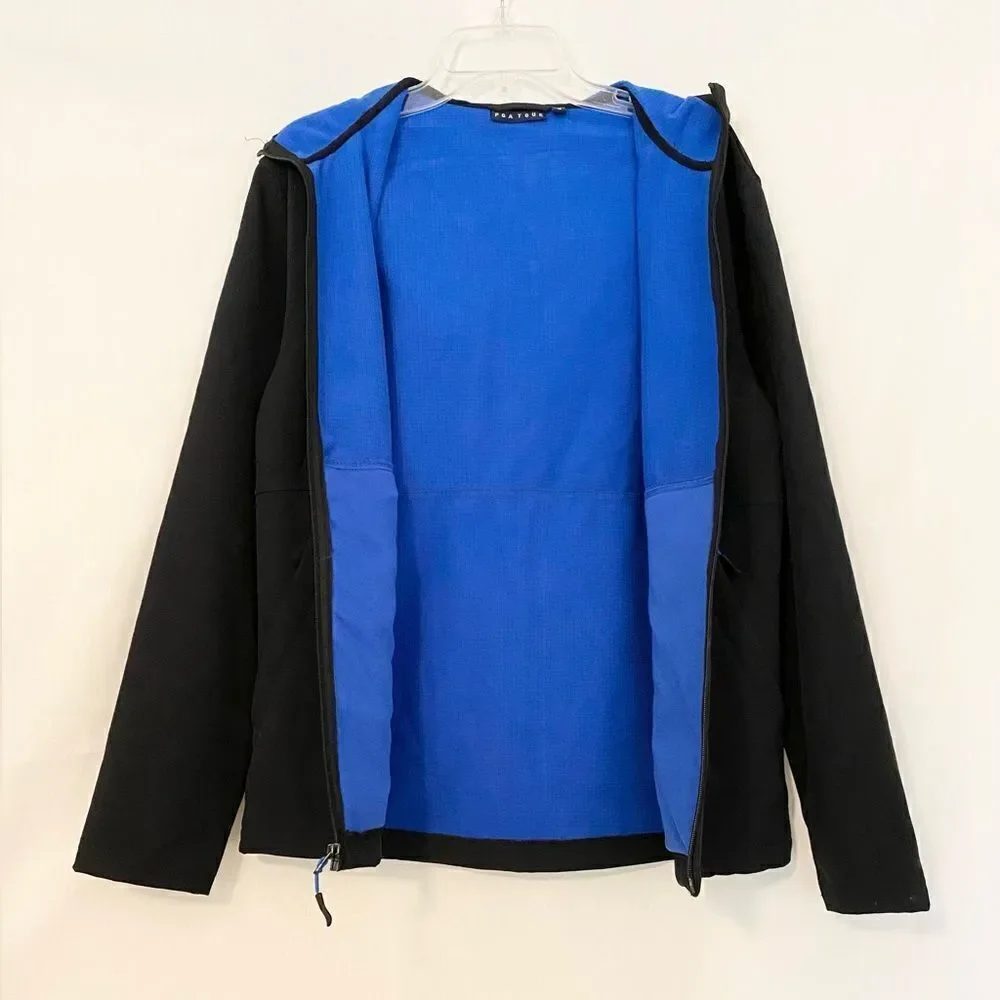 PGA Tour hooded black and blue jacket size S